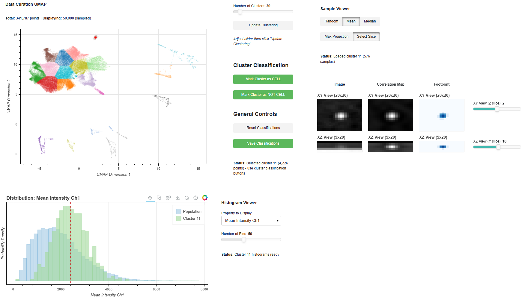 UMAP curation tool